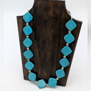 Hand crafted, Navajo made, turquoise necklace. Very heavy, very real.